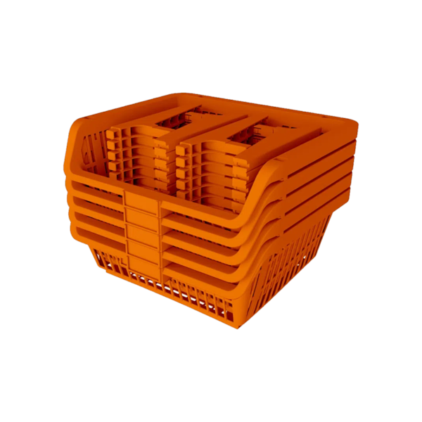 Kit com 5 Cestos Expositores Prático Pequeno Laranja 42517 Presto-3fbcd79f-2532-4fa6-8ac9-be59dea2a51e