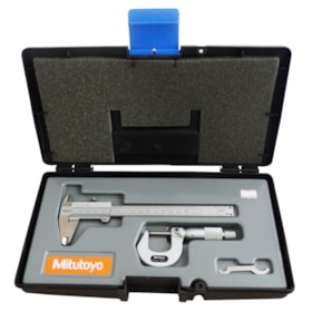 Kit com Paquímetro e Micrômetro B-10 Mitutoyo