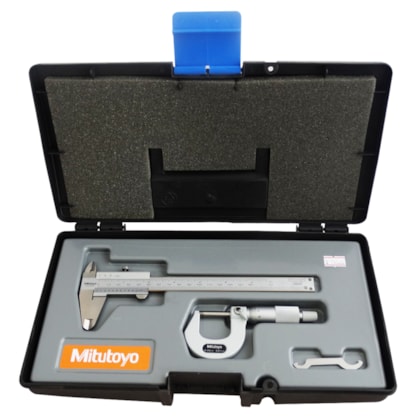 Kit com Paquímetro e Micrômetro B-10 Mitutoyo-910b0604-13fa-41ca-b116-bb13d092a400
