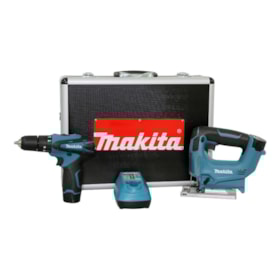 Kit Combo Parafusadeira/Furadeira De Impacto + Serra Tico-tico A Bateria DK1496X Makita
