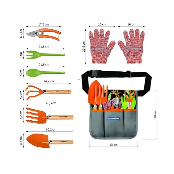 Kit Conjunto de Jardinagem Com Cinto e Ferramentas 8 Pçs 78119/805 Tramontina-efd2e50e-5834-401a-8a1c-f3d0b89e8985
