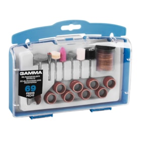 Kit de Acessórios Para Micro Retífica Com 69 Peças G19504AC Gamma