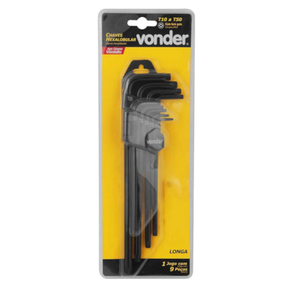 Kit de Chave Hexalobular Torx T10 a T50 Longa 9 Peças 3573105000 Vonder-2388236f-903c-4cac-a125-40c85413b5b7