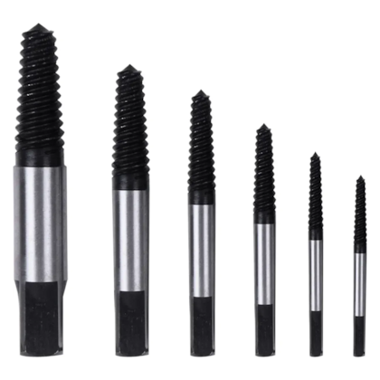Kit de Extratores de Parafusos Quebrados 6pçs em Aço Carbono 142824 Worker-362913ea-1109-4f35-94ef-b472cee202ec