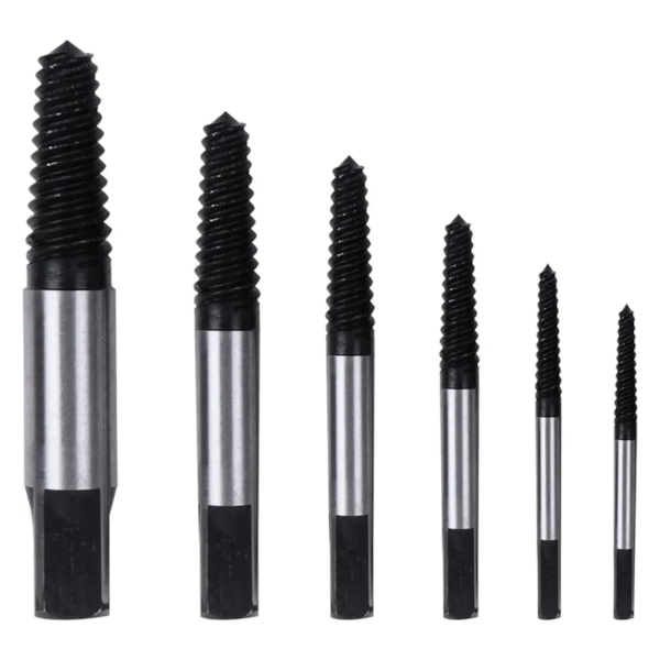Kit de Extratores de Parafusos Quebrados 6pçs em Aço Carbono 142824 Worker-7453e2c8-3cc0-455c-9745-0c078e41adb3