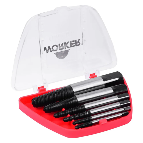 Kit de Extratores de Parafusos Quebrados 6pçs em Aço Carbono 142824 Worker-74546c84-41ab-46f5-ae3f-cdd16705a1b4