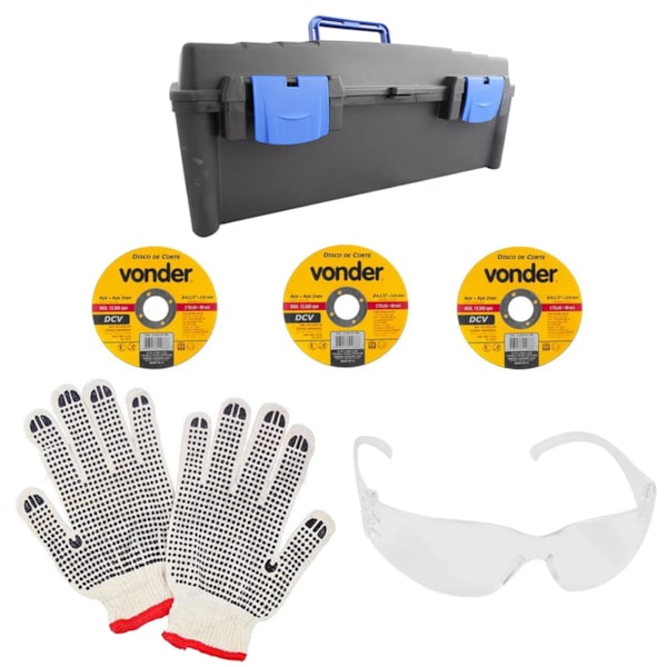 Kit Esmerilhadeira Angular 4.1/2 650W 220v Com Discos EAV650 Vonder + Maleta + Brindes-17c3203e-fce6-4186-8cb1-1782c238a09a