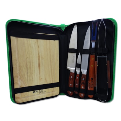 Kit Estojo Para Churrasco com Faca Tábua e Avental 8 Peças Inox  Palisad-5a29dcf6-8cca-406c-b543-5c33e3ed655e