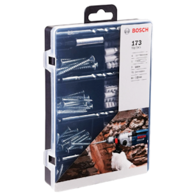Kit Fixação Parafusos Buchas Bits e Brocas 173 peças 2607017506 Bosch