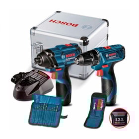 Kit Furadeira Parafusadeira GSR 120-LI e Chave de Impacto GDR 120-LI 2 Baterias e Maleta Bosch
