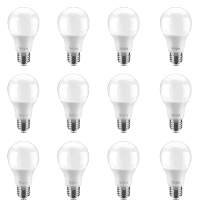 Kit Lampada De Led 12 unidades 12 watt- 6500k elgin 