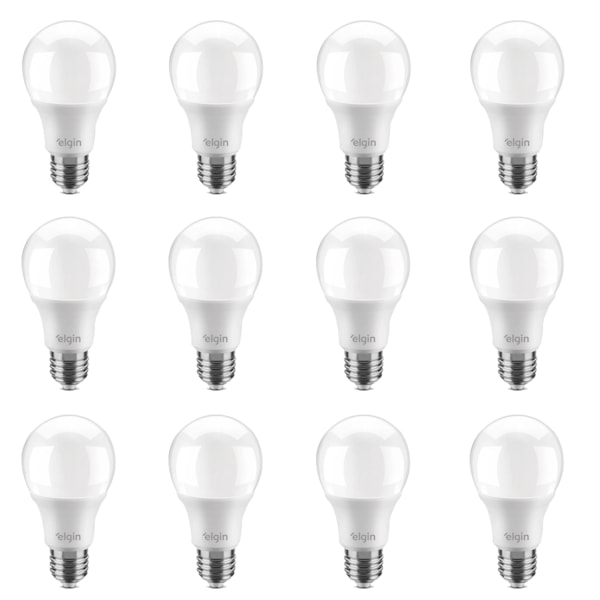 Kit Lampada De Led 12 unidades 12 watt- 6500k elgin -b2de71b1-1d2f-4037-b3e4-560647b94291