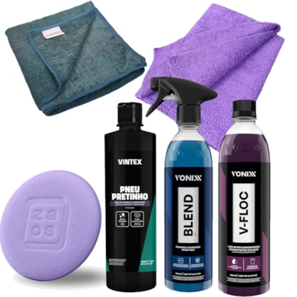 Kit Lavagem com Carnauba para Carro Veiculos Claros Vonixx