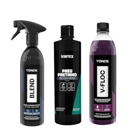 Kit Lavagem com Carnauba para Carro Veiculos Escuros Vonixx