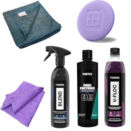 Kit Lavagem com Carnauba para Carro Veiculos Escuros Vonixx