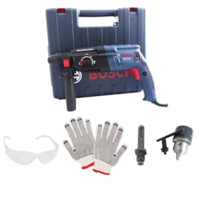 Kit Martelete Perfurador Rompedor 220v GBH 2-24D Bosch + Mandril + Haste + Brindes