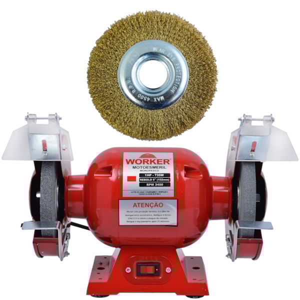 Kit Moto Esmeril 1cv 735w Worker + Escova De Aço-ca7affd1-b625-441b-8d29-03024ab91ee2