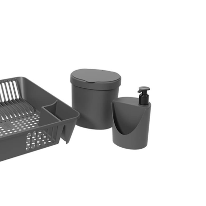 Kit Organize Sua Pia Basic CXL - Cinza Chumbo 99400/1536 Coza