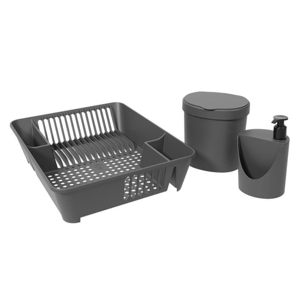 Kit Organize Sua Pia Basic CXL - Cinza Chumbo 99400/1536 Coza-758641ac-b489-4393-89ba-fec747eb6279