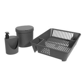 Kit Organize Sua Pia Basic CXL - Cinza Chumbo 99400/1536 Coza