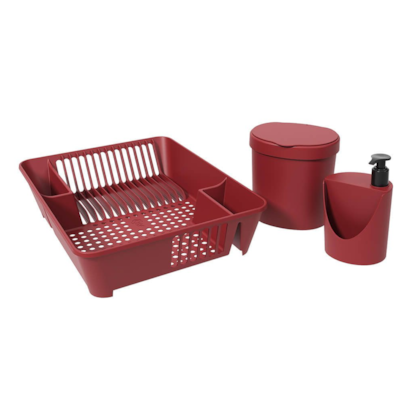 Kit Organize Sua Pia Basic CXL - Vermelho 99400/1465 Coza-30e0196e-2601-4aee-9091-09c6d8be885b