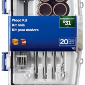 Kit para Esculpir e Gravar em Madeira para Micro Retífica com 20 Peças Dremel