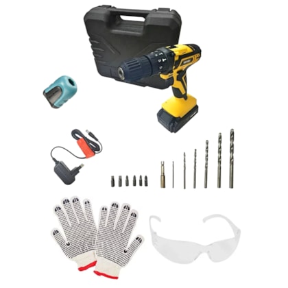 Kit Parafusadeira Furadeira Impacto 3/8