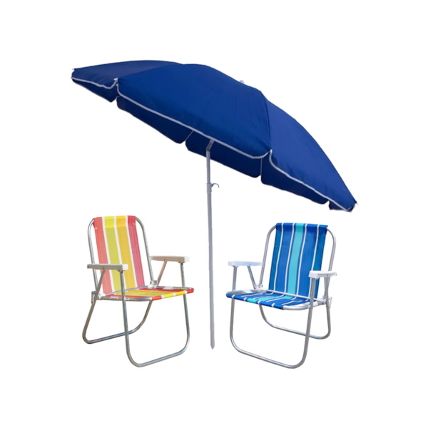 Kit Praia Guarda-sol NTK + 2 cadeiras de praia varanda alta-c23d8f38-0e83-4a69-9f8d-dd74f3cf5ea3
