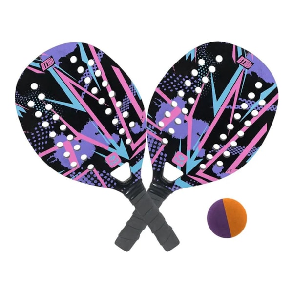 Kit Raquete Beach Tennis Lilás BT100 480615 Bel-d0f9d14a-1124-4654-bcee-9befed252491