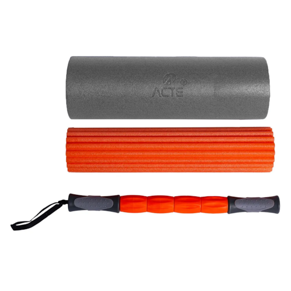 Kit Rolo de Massagem de Liberação Miofascial 3 em 1 Laranja T115 Acte Sports-68b1ecdb-0efb-47bb-90db-61107f00b597
