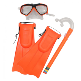 Kit Snorkel com Máscara e Nadadeiras Cores Sortidas Bel 39900 Bel Fix