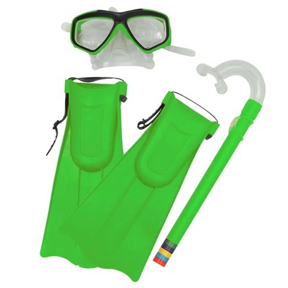 Kit Snorkel com Máscara e Nadadeiras Cores Sortidas Bel 39900 Bel Fix 