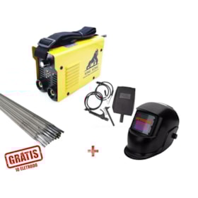 Kit Soldador Profissional Inversora MMA205  Mascara Automática