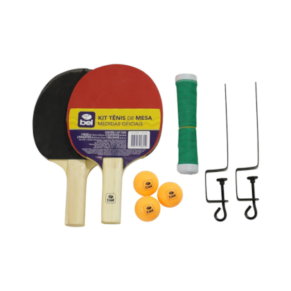 Kit Tênis de Mesa 2 Raquetes, 2 Suportes, 1 Rede e 3 Bolinhas n°40 485500 Bel Fix-16600a2a-dd93-4094-ad85-4024d84460d6