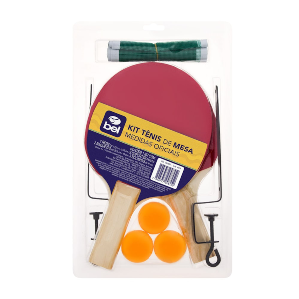 Kit Tênis de Mesa 2 Raquetes, 2 Suportes, 1 Rede e 3 Bolinhas n°40 485500 Bel Fix-0e5f7ebe-310f-4b15-9387-fb62cfe4bc84