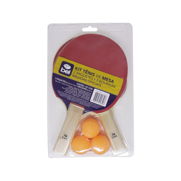 Kit Tênis de Mesa com 2 Raquetes e 3 Bolinhas n°40 485000 Bel Fix-8c6aec40-b6d8-4bf9-a226-35210b7d95ae