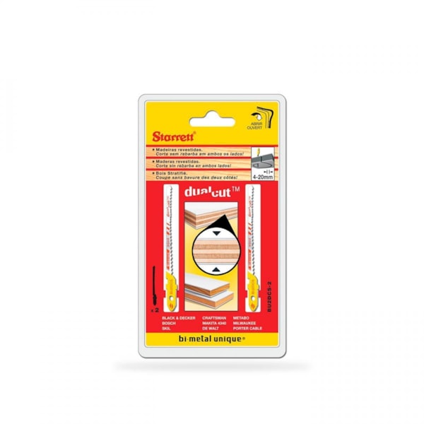 Lâmina de Serra Tico-Tico Bi-Metal Unique com encaixe Unificado BU2DCS-2 STARRETT-ace08e43-18c1-4c09-b1fb-1d2c08ed2106
