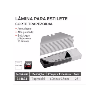 Lâmina Para Estilete Trapezoidal 10PCS 344893 Worker-39328b09-bc0c-4881-96c5-fed2d1076ab4