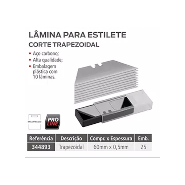 Lâmina Para Estilete Trapezoidal 10PCS 344893 Worker-7fb20462-1490-47e6-b49a-16434e7ba56b