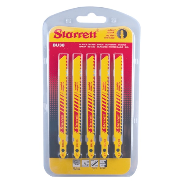 Lâminas Serra Tico-Tico Bi-Metal 8D c/ 5 Peças BU38 Starrett-a80098ac-991f-4816-b448-90727a6c36e4