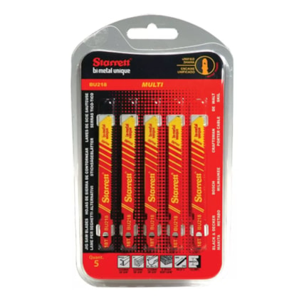 Lâminas Serra Tico-Tico Multi 50mm 18D c/ 5 Peças Starrett