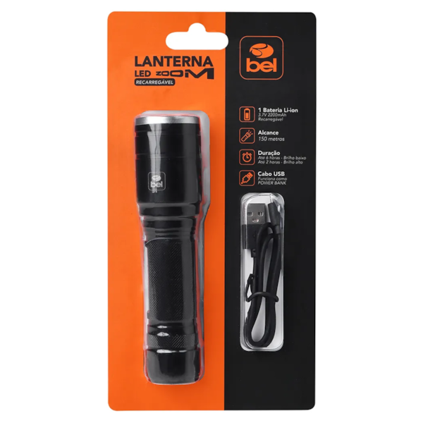 Lanterna Led Zoom Recarregável 5W 500 Lumens 142300 BelFix-5923e18e-5052-430e-b0db-d8f9322061f3