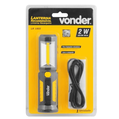 Lanterna Recarregável Inspeção 2W 3 LEDs LR180I 8075015180 VONDER-278f84c1-b042-40be-bee8-0214cb664f41