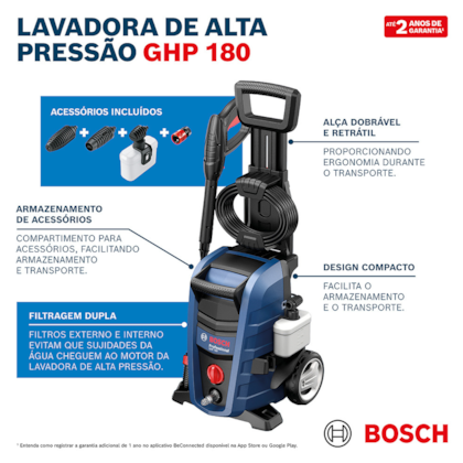 Lavadora de Alta Pressão 1800 PSI 1500W 127V GHP180 Bosch-09f29b8f-5262-4f53-9e50-ef91e7347bab