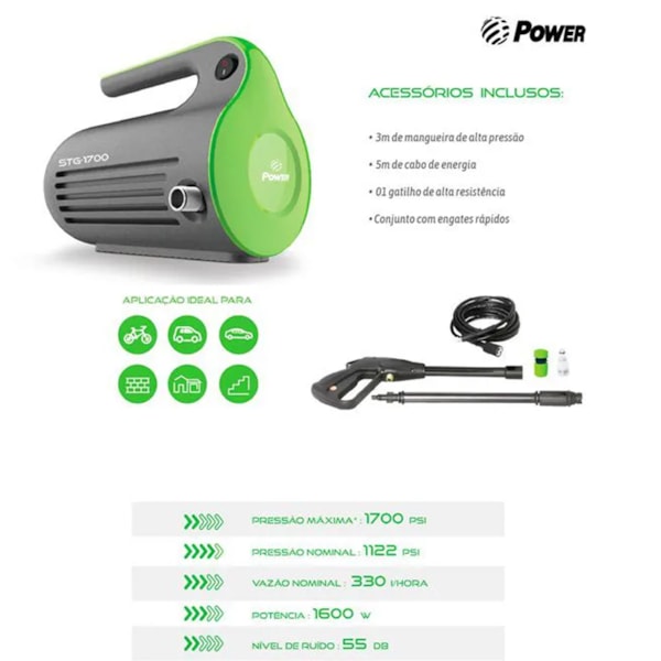 Lavadora de Alta Pressão STG 1700 1700PSI Power-48288936-716e-4eb0-837a-548f237d7520
