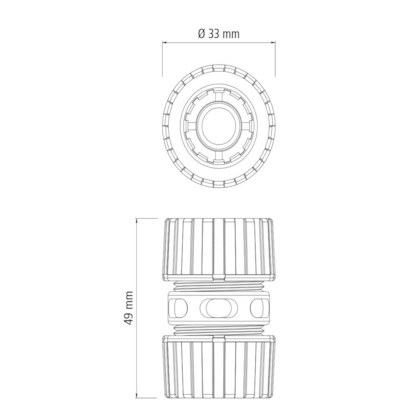 Ligação Reparadora Plástico Mangueira 1/2
