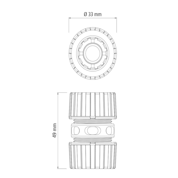 Ligação Reparadora Plástico Mangueira 1/2