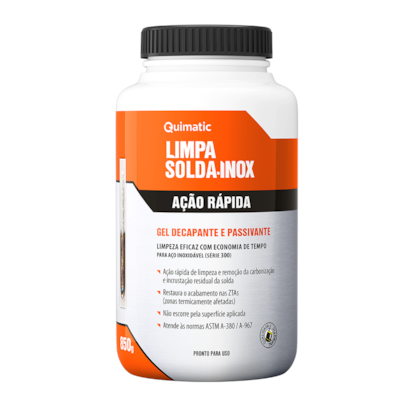 Limpa Solda Inox Acao Rapida Gel Decapante 850G Lt1 Quimatic