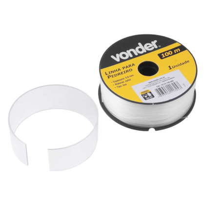 Linha para pedreiro lisa de Nylon 0,8mm x 100m 3323100080 Vonder