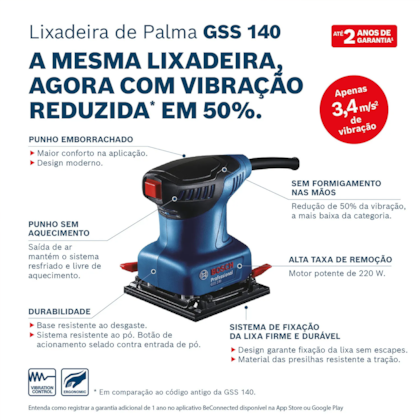 Lixadeira Orbital Bosch 220W 220V GSS 140 Bosch-c9c89d60-b1a7-4ff0-9fd0-a227bd27e9cc